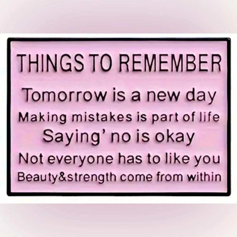 3/$25 Inspirational Quote “Things to Remember Tomorrow is a New Day…” Pi…